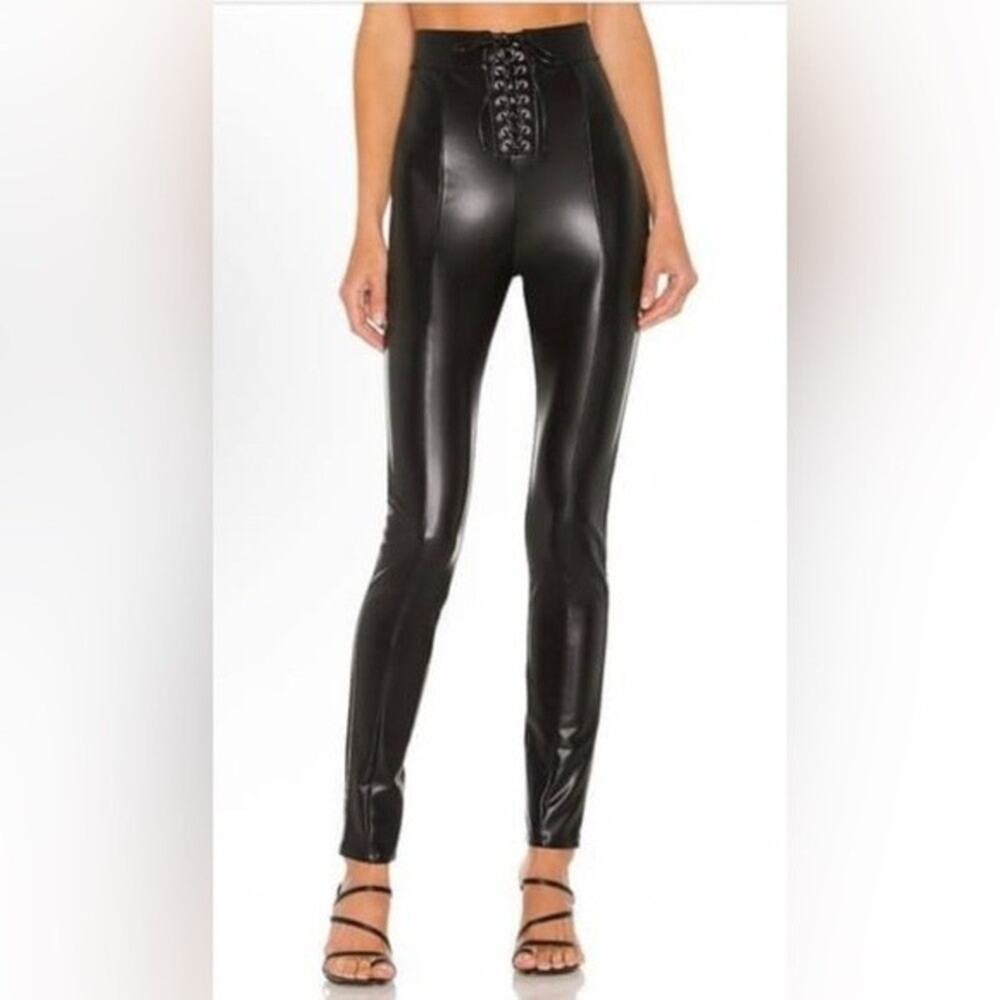 Majorelle Womens Lexa Legging Faux Leather Lace Up Sexy Punkcore Goth Small